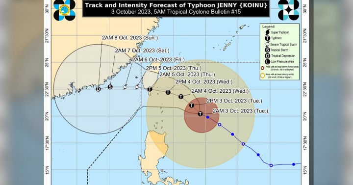 Signal No Up In Batanes As Typhoon Jenny Maintains Strength