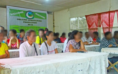 <p style="text-align: left;"><strong>TRAINING FOR EX-REBELS: </strong>Some of the 10 former rebels of the New People's Army (NPA) are shown in this photo (with blurred faces to protect their identities) while undergoing a 10-day training on organic agriculture production sponsored by the Palawan government and Technical Education and Skills Development Authority. <em>(Photo courtesy of PIO)</em></p>