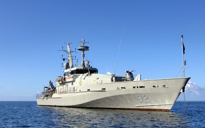 <p style="text-align: left;"><strong>PH-AUSSIE COMBINED MARITIME SECURITY ACTIVITY: </strong>The Her Majesty Australian Ship (HMAS) Wollongong, one of two Royal Australian Navy (RAN) patrol ships that arrived in Puerto Princesa City for the 10-day 4th iteration of the Maritime Security Activity with the Naval Forces West of the Philippine Navy. <em>(Photo courtesy of the Royal Australian Navy) </em></p>