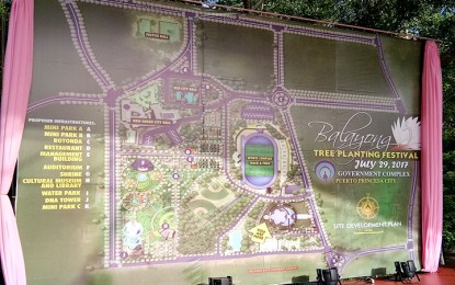 <p><strong>BALAYONG PARK MAP.</strong> File photo of the map of the envisioned Balayong Tree Park in Puerto Princesa City. <em>(Photo by Celeste Anna R. Formoso)</em></p>
