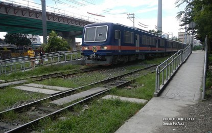 <p>A train of the Philippine National Railways. <em>(Photo courtesy of Seasia Facebook account)</em></p>