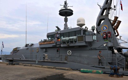 <p><strong>AUSTRALIAN SHIP IN PUERTO PRINCESA.</strong> Her Majesty Australian Ship (HMAS) Wollongong docked at the Puerto Princesa City Pier is shown in this file photo taken on Monday (July 16), after their arrival to participate in the 4th iteration of the 10-day maritime security activity (MSA) in Palawan. <em>(Photo courtesy of Wescom PAO) </em></p>