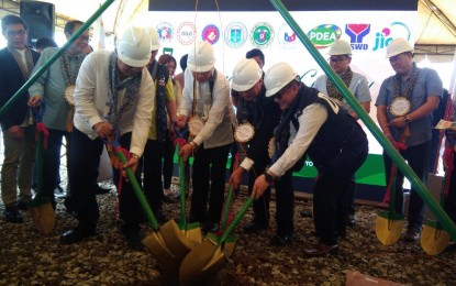 <p><strong>GROUNDBREAKING RITES. </strong>From left: Cavite Governor Jesus Crispin Remulla, Japanese Ambassador to the Philippines H.E. Koji Haneda, JICA Chief Representative Yoshio Wada and Health Undersecretary Roger Tong-An break ground and lower the time capsule for the construction of a DOH-Drug Abuse Treatment and Rehabilitation Center (DATRC) in Cavite under the “Programme for Consolidated Rehabilitation of Illegal Drug Users (CARE) Project” funded by the Government of Japan through the Japan International Cooperation Agency (JICA) in a five-hectare lot in Barangay Osorio in Trece Martires City on Thursday (<span class="aBn" tabindex="0" data-term="goog_1214906771"><span class="aQJ">July 19, 2018)</span></span>. <em>(Photo by Gladys S. Pino, PNA)</em></p>