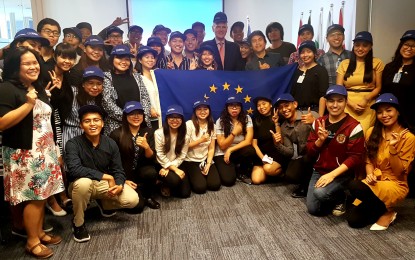 <p>Erasmus+ scholars at a reception hosted by Ambassador Franz Jessen on July 16. <em>(Photo courtesy of EU Delegation in Manila)</em></p>
