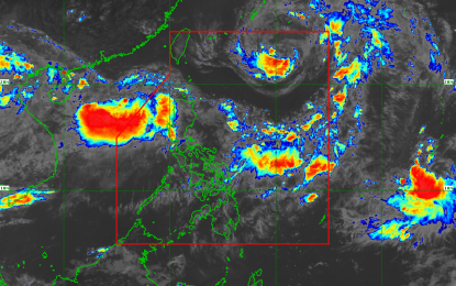 <p>ENHANCED SOUTHWEST MONSOON. The southwest monsoon is enhanced by severe tropical storm "Inday" and a new low pressure area spotted off Laoag City on Friday, July 20. <em>(Satellite image courtesy of PAGASA)</em></p>