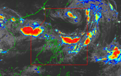 <p>RAINY WEEKEND. Tropical storm "Inday" enhances the southwest monsoon, bringing moderate to heavy rains in most of Luzon on Friday. "Inday" is expected to leave the Philippine Area of Responsibility on Saturday evening. <em>(Satellite image courtesy of PAGASA)</em></p>