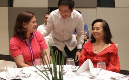 <p>House Speaker Gloria Macapagal-Arroyo and Davao City Mayor Sara Duterte-Carpio meet during lunch in Quezon City. <em>(Photo courtesy of Speaker Gloria Macapagal Arroyo's office)</em></p>
