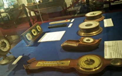 <p><strong>NAVIGATIONAL TOOLS.</strong> Some of the early navigational tools on display at the Maritime Museum of the John B. Lacson Foundation Maritime University (JBLFMU) –Molo campus. The university is a recipient of a grant from the National Commission for Culture and Arts for the enhancement of the museum. <em>(Photo by Perla Lena) </em></p>