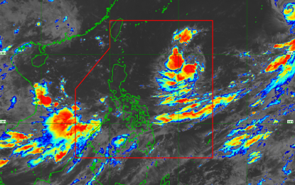<p><strong>ENHANCED 'HABAGAT'.</strong> Two low pressure areas are enhancing the southwest monsoon or <em>habagat, </em>PAGASA said. <em>(Satellite image courtesy of PAGASA)</em></p>