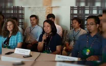 <p><strong>BAT CONFAB.</strong> Lisa Paguntalan (center), executive director of Philippines Biodiversity Conservation Foundation Inc., with Dr. Tigga Kingston (left), associate professor at Texas Tech University, and  Anson Tagtag, chief of the DENR-Biodiversity Management Bureau, Wildlife Management Section, in a press conference at the opening of the four-day 4th International Southeast Asian Bat Conference in Bacolod City on Monday (August 6, 2018).  <em>(Photo by Nanette L. Guadalquiver)</em></p>
<p><em> </em></p>