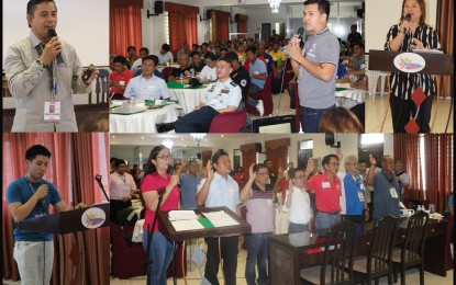 <p><strong>MALES OPPOSING VAW. </strong> An all male movement,  ‘Kalalakihang Tapat sa Responsibilad at Obligasyon sa Pamilya-Men Opposed to Violence Against Women Everywhere’ (KATROPA-MOVE) gathers some 100 members. Organized by the Cavite provincial government, it is formally launched at the Bulwagang Tanglaw, DepEd compound in Trece Martires City on Tuesday (Aug. 7, 2018). The movement aims to entice male participation in its campaign for a more gender sensitive and responsive violence-free community.<em> (Photo courtesy of Cavite Information Community Affairs Divison)</em></p>