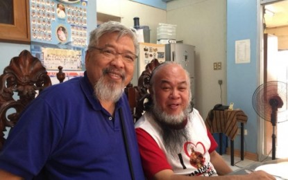 <p>Photo taken from the Facebook post of Fr. Eliseo Mercado (left) with Fr. Teresito “Chito” Soganub (right) on Friday (Aug. 10) at the Immaculate Conception Cathedral in Cotabato City.</p>