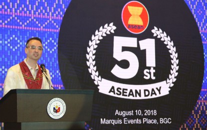 <p>Foreign Affairs Secretary Alan Peter Cayetano at the ASEAN Day 2018 Diplomatic Reception at Bonifacio Global City, Taguig City on August 10, 2018. The reception was held in celebration of the ASEAN's 51st founding anniversary. <em>(PNA file photo)</em></p>