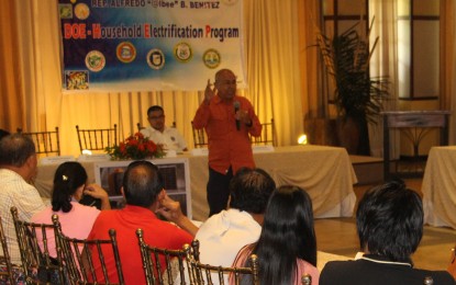 <p>Pastor Cesar Gallarin, executive director of Friendship Builders Foundation, on Monday (August 13, 2018) discusses the importance of social preparation and capability-building as a component of the DOE-Household Electrification Program, with the officials of beneficiary-barangays and local government units in the Third District of Negros Occidental.<em> (Contributed photo) </em></p>
<p><em> </em></p>