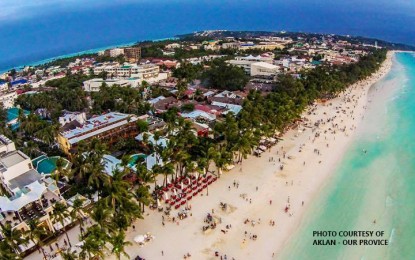 <p>Aerial view of Boracay Island <em>(Photo courtesy of Aklan-Our province)</em></p>