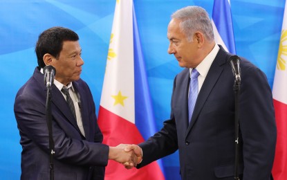 <p>President Rodrigo R. Duterte and Israeli Prime Minister Benjamin Netanyahu <em>(Presidential Photo)</em></p>