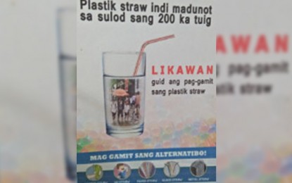 <p><strong>STOP USING STRAW. </strong> Iloilo city government develops information and education materials for the 'Throw your Straw' campaign in partnership with the Department of Environment and Natural Reources Office (DENR). <em>(Photo by Perla Lena) </em></p>