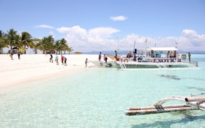 <p><strong>‘NEW NORMAL’ TOURISM</strong>. The Kalanggaman Island in Palompon, Leyte, the most visited destination in Eastern Visayas. The regional tourism office on Friday (July 17, 2020) encouraged the use of the “safe bubble” concept in accepting tourists under the new normal situation. <em>(Photo courtesy of the Department of Tourism)</em></p>
