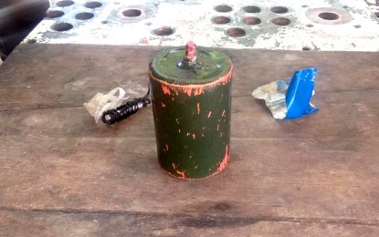 <p><strong>IED</strong>. The recovered improvised explosive device (IED) from a suspected member of the New People’s Army arrested in a village in Koronadal City on Saturday morning (September 8, 2018).<em> (Photo by Alejandro Saludo) </em></p>
