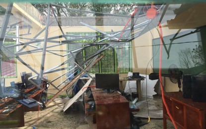 <p><strong>OMPONG'S ONSLAUGHT. </strong>Typhoon Ompong blown off roofings and shattered windows in some schools of Ilocos Norte as it pummeled northern Luzon with strong winds and heavy rains on Saturday (Sept. 15, 2018). <em>(Photo courtesy: Ilocos Norte Schools Division Office)</em></p>