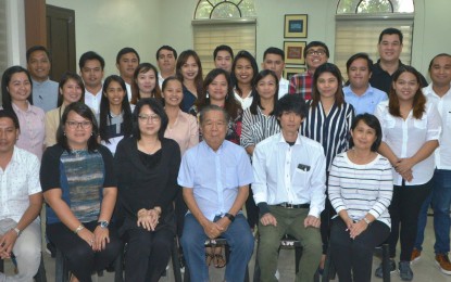 <p><strong>SCHOLARS.</strong> Negros Occidental Governor Alfredo Marañon Jr. (seated, 3<sup>rd</sup> from right) Scholarship Program Division head Karen Dinsay (seated, right) and April Duran (seated, 2<sup>nd</sup> from left) of the Special Programs and Concerns Division with the recipients of the Japanese Language and Careworker Study Scholarship Program.<em>(Photo courtesy of Negros Occidental Capitol PIO)</em></p>
