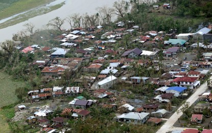 <p><strong>TYPHOON DAMAGE.</strong> Aerial photo shows the damage caused by Typhoon "Ompong" in some areas of northern Luzon following its landfall on September 15, 2018. <em>(Karl Norman Alonzo/Presidential Photo)</em></p>