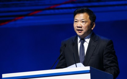 <p>Shen Haixiong, Vice Minister of the Publicity Department of the CPC Central Committee and President of China Media Group (CMG), delivers his speech in the Opening of 21st Century Maritime Silk Road Forum on Wednesday. </p>
