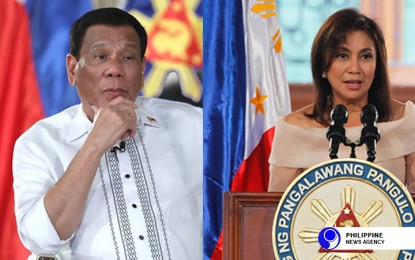 <p>President Rodrigo Duterte and Vice President Leni Robredo. <em>(File photo)</em></p>