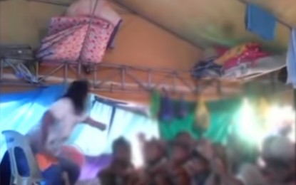 <p>Pregnant teacher hits and mocks boy scout students from Cutog Elementary School in Reina Mercedes, Isabela. <em>(Photo grab from Gerald Santos' video)</em></p>