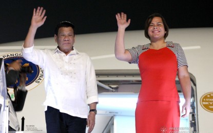 <p>President Rodrigo Duterte and his daughter Davao City Mayor Sara Z. Duterte <em>(Presidential Photo)</em></p>