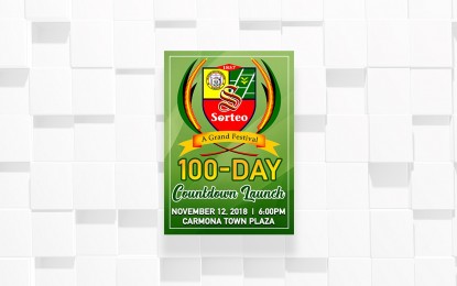 <p><strong>SORTEO COUNTDOWN</strong>. Carmona town in Cavite province will launch the 100-day countdown leading to its Sorteo Festival 2019 at the town plaza on Nov. 12, 2018 at 6 p.m.<em> (Photo provided by Carmona Municipal Information, Tourism, Culture & Arts Office)</em></p>