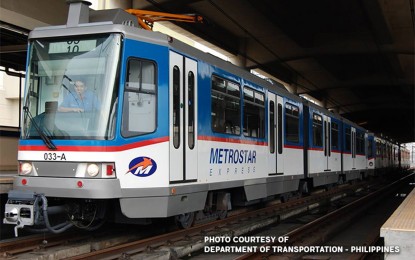 <p>A train of the Metro Rail Transit Line 3 (MRT-3) (Photo courtesy of DOTr)</p>
