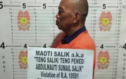 <p><strong>ARRESTED.</strong> Mugshot of kidnapping suspect Maoti Salik who was arrested Thursday in Datu Odin Sinsuat, Maguindanao.<em><strong> (Photo courtesy of CIDG-ARMM) <br /></strong></em></p>