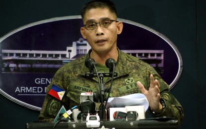 <p><strong>'MALTREATMENT' PROBE.</strong> AFP spokesperson, Marine Brig. Gen. Edgard Arevalo says the AFP will conduct another investigation on the alleged maltreatment that resulted in the death of Philippine Military Academy (PMA) Cadet Fourth Class Darwin Dormitorio and similar cases, during a radio interview on Wednesday (Sept. 25, 2019). Arevalo said the order came from newly-appointed AFP chief-of-staff, Lt. Gen. Noel Clement. <em>(PNA photo by Joey O. Razon)</em></p>