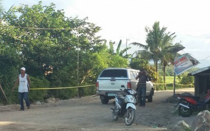 <p><strong>CONSTRUCTION STOPPED.</strong> A portion of the road in Las Navas, Northern Samar where concreting was terminated due to NPA threats. <em>(OPAPP photo) </em></p>