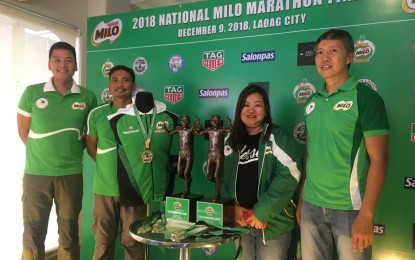 <p><strong>MARATHON FINALS. </strong>Organizers of the Milo Marathon National Finals say some 12,000 runners will join the sports event on Sunday (Dec. 9, 2018), which will start at the Ilocos Norte Centennial Arena and will end at the Ferdinand E. Marcos Sports Stadium. In a pre-launch meeting in Laoag City, Ilocos Norte on Thursday (Dec. 6, 2018), organizers said some 493 qualifiers and 10 foreign runners are expected to compete in the sports event. <em>(Photo by Leilanie Adriano)</em></p>