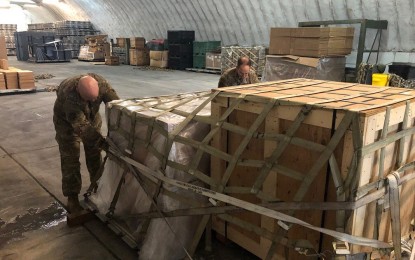 <p>The three Balangiga Bells are being crated for transportation to the Philippines at Kadena Air Base, Okinawa, Japan. The war artifacts are expected to arrive in Manila on Tuesday, December 11. <em>(Photo courtesy of US embassy in Manila)</em></p>