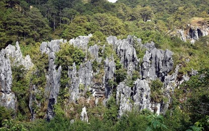 <p><strong>ROCK FORMATION</strong>. Sagada, which is famous for its natural attractions like the rock formations, is still close to tourists. Mayor James Pooten on Wednesday (July 7, 2021) said that Advisory 56 issued by the local Inter-Agency Task Force (IATF) allowing persons with vaccination cards showing the holder has received two doses of coronavirus disease 2019 (Covid-19) vaccine is only applicable to returning residents, authorized persons outside residence (APORs) with an official trip to the town, and essential travelers with documentary proof. (<em>PNA file photo</em>) </p>