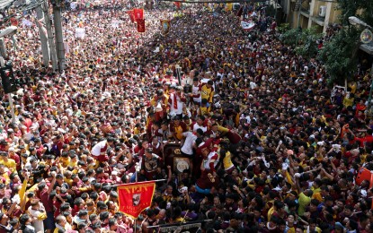 <p><strong>SEA OF DEVOTEES.</strong> An estimated 3 million devotees joined the annual feast day and procession of the Black Nazarene, also known as Traslacion, in 2019. Touching the image, carriage, and even the rope carrying the Black Nazarene is believed to give miracles or luck in life. <em>(File photo)</em></p>