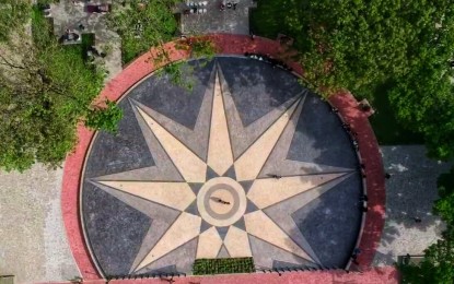 <p><strong>NEWLY-RESTORED.</strong> Iloilo City takes over the management of the Tourism Infrastructure and Enterprise Zone Authority-restored Sunburst Park following the official turnover ceremony held at the park on Friday (Jan. 11, 2019).  Photo shows the top view of the park taken by a drone. <em>(Photo courtesy of Ivan Aguana)</em></p>