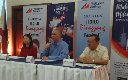<p>Philippine Airlines vice president for corporate communication Jose E. L. Perez de Tagle says they hope to bring good news to Ilonggos in the near future during a press conference held in Iloilo on Tuesday (Jan. 22, 2019). <em> (Photo by Perla Lena)</em></p>