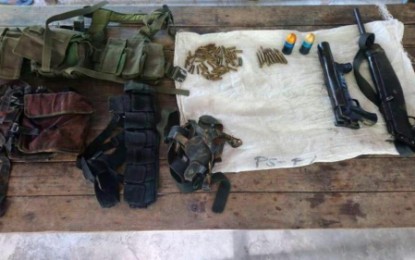 <p><strong>SEIZED.</strong> The guns seized from couple-suspects Bai Mashia Sangkai and Amando Ebad during a combined Army-police operation on Monday (Feb. 4) in Barangay Zeneben, Lambayong, Sultan Kudarat. <em><strong>(Photo by 6ID)</strong></em></p>