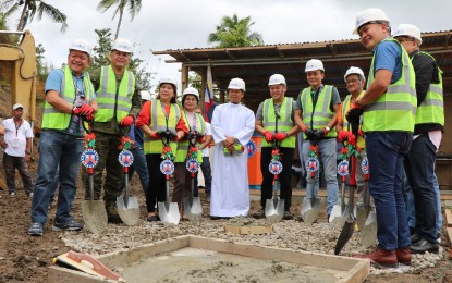 <p>Officials break ground for the new road project in Las Navas, Northern Samar on Feb. 2, 2019. The project is seen to address insurgency and poverty in Samar's remote communities. <em>(Photo courtesy of Philippine Army 8th Infantry Division)</em></p>