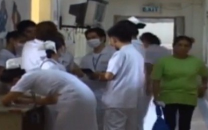 <p>Nurses in a government hospital. <em>(Screengrab from PTV)</em></p>