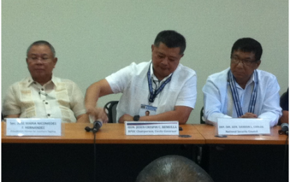 <p>Cavite Governor Jesus Crispin Remulla (center) has sought exemption from the Commission on Elections on disbursement of additional funds to address the continuing measles outbreak in his province, during the press conference at the NEDA RDC Conference Hall, Barangay Milagrosa in Columba City on Feb. 26, 2019. <em>(Photo by Saul E. Pa-a)</em></p>
