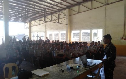 <p>The Civil Military Operations of the Tactical Operations Group 6 (TOG 6) of the Philippine Air Force (PAF) conducts school visits to encourage graduates to take the Philippine Air Force Officer Candidate Examination slated from March 14 to 15 at the West Visayas State University La Paz campus <em>(Photo courtesy of CMO TOG 6)</em></p>
<p><em> </em></p>