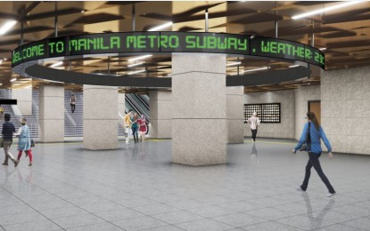 <p>Artist's rendering of the Metro Manila Subway system <em>(Illustration courtesy of DOTr)</em></p>