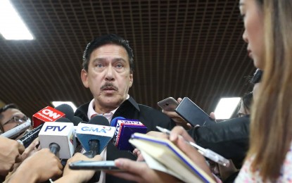 <p><strong>NO CHANGES IN 2019 BUDGET.</strong> Senate President Vicente Sotto III insists that the Upper Chamber did not make any realignments in the proposed national budget for 2019, during an ambush interview with the media at the Senate building in Pasay City on Monday ( March 11, 2019). Sotto also maintained that he will not sign the budget bill that will be transmitted to Malacañang for the President's signature if the House of Representatives made revisions in the bill after it was ratified.<em> (PNA photo by Avito C. Dalan)</em></p>