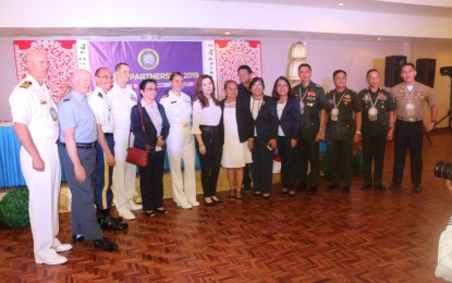 <p>Pacific Partnership Launching held on Monday (March 11, 2019) in this city attended by Mayor Cristina Romauldez (center), other civic leaders in Tacloban, and top US Navy and Armed Forces of the Philippines officials. <em>(Photo courtesy of the Tacloban City Government)</em></p>