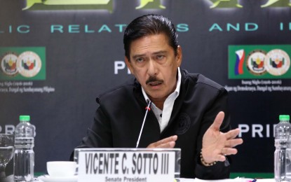 <p>Senate President Vicente Sotto III <em>(File photo)</em></p>